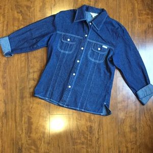 Platinum- Beautiful Denim Shirt. Size M